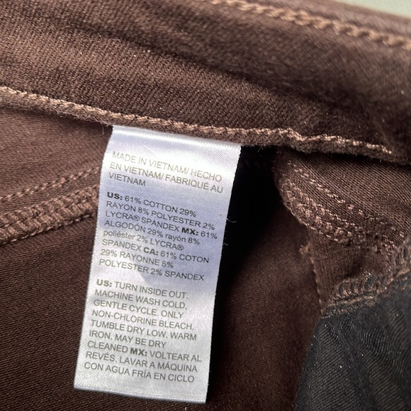 Chicos Brown pants So Slimming Girlfriend Slim Leg Ankle 8R Chicos Size 1R - Picture 3 of 5